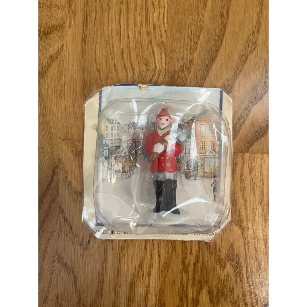 Lemax Christmas Village Figurine‎ Caroler Fireman Figure New in Package 32075